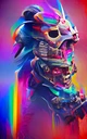 Abstract Samurai skulls30