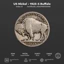 US Nickel 1923-S Buffalo 008