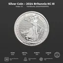 Silver Coin 2024 Brit KCIII 012