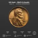 US Cent 1947-S Lincoln 013